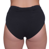 Underworks black panty brief after pregnancy including post C-sections for relief from vulvar varicosities, vulvar swelling, and Lymphedema