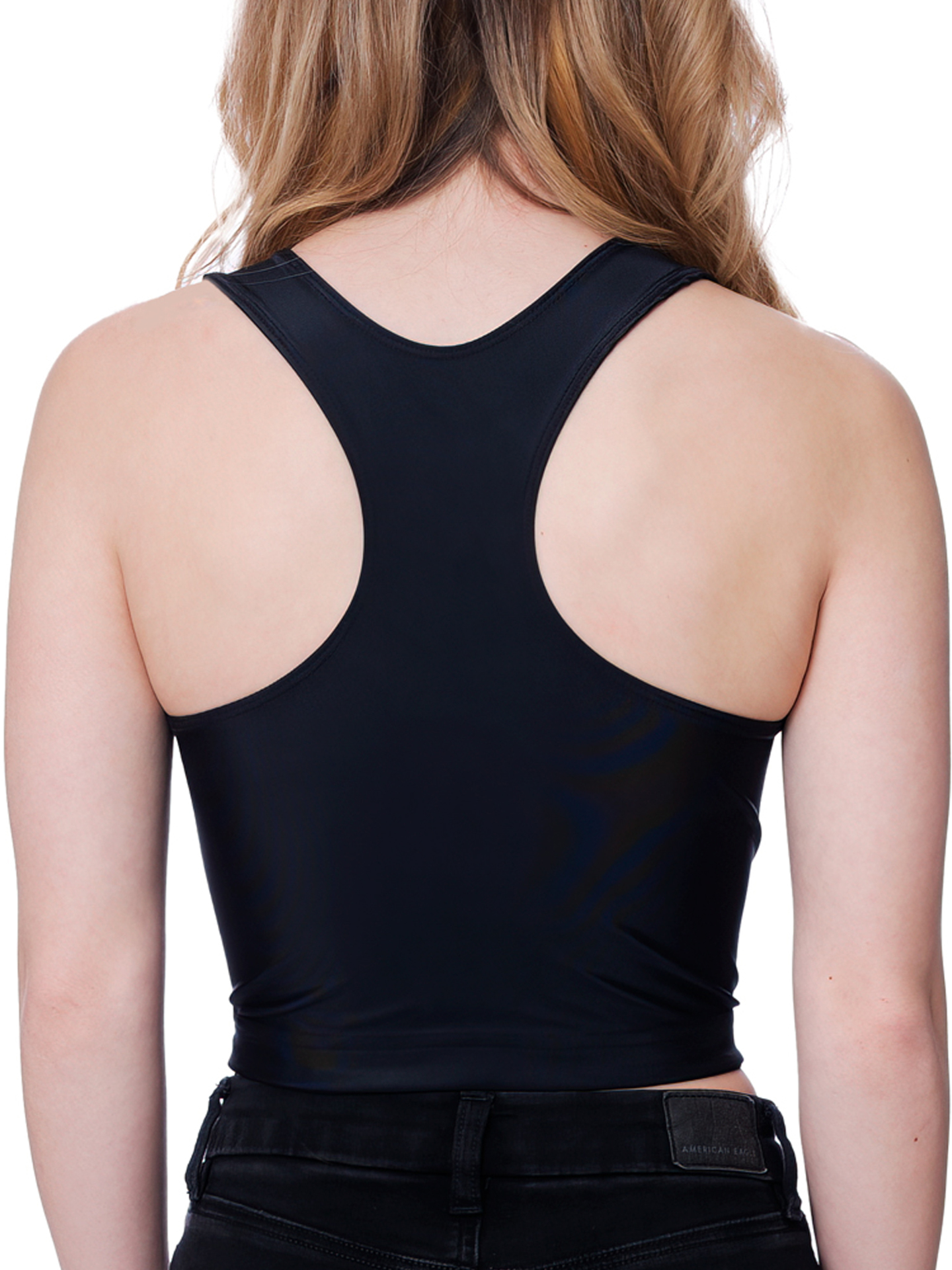 Womens Firm Compression Racerback Crop Top Chest Binder and Minimizer