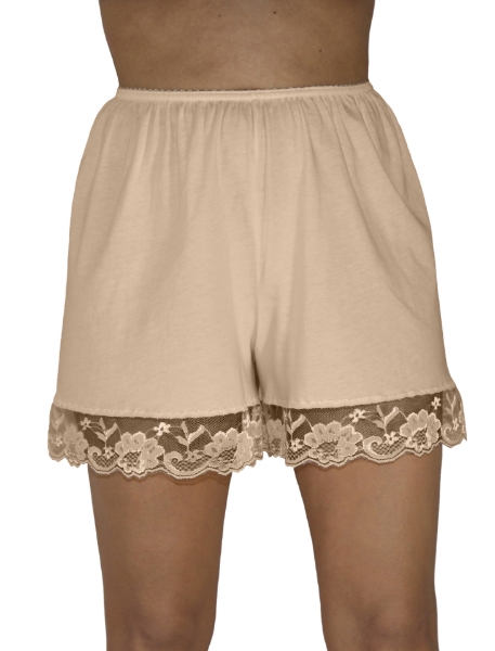 Underworks Women Cotton White Pettipants With Lace