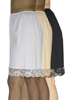 Underworks Women Pettipants Cotton Knit Culotte Slip Bloomers Split Skirt 3 Pack
