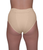 Underworks nude panty brief after pregnancy including post C-sections for relief from vulvar varicosities, vulvar swelling, and Lymphedema