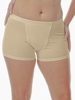 Underworks nude boxer, boy-leg after pregnancy including post C-sections for relief from vulvar varicosities, vulvar swelling, and Lymphedema