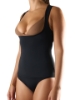 Underworks Womens Black Firm Control Open-Bust Tank Shapewear