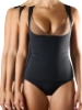 Underworks Black Lady Firm Control Open-Bust Shapewear Tank Top