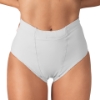 Front view of white Vulvar Varicosities and Prolapse Support Brief with built-in groin compression bands for pregnancy and pelvic floor relief