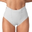 Front view of white Vulvar Varicosities and Prolapse Support Brief with built-in groin compression bands for pregnancy and pelvic floor relief