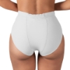 Back view of white Vulvar Varicosity Support Brief highlighting compression design for postpartum recovery, prolapse, and lymphedema relief