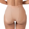 Back view of beige supportive underwear designed for vulvar varicosities, uterine prolapse, cystocele, and rectocele symptom relief